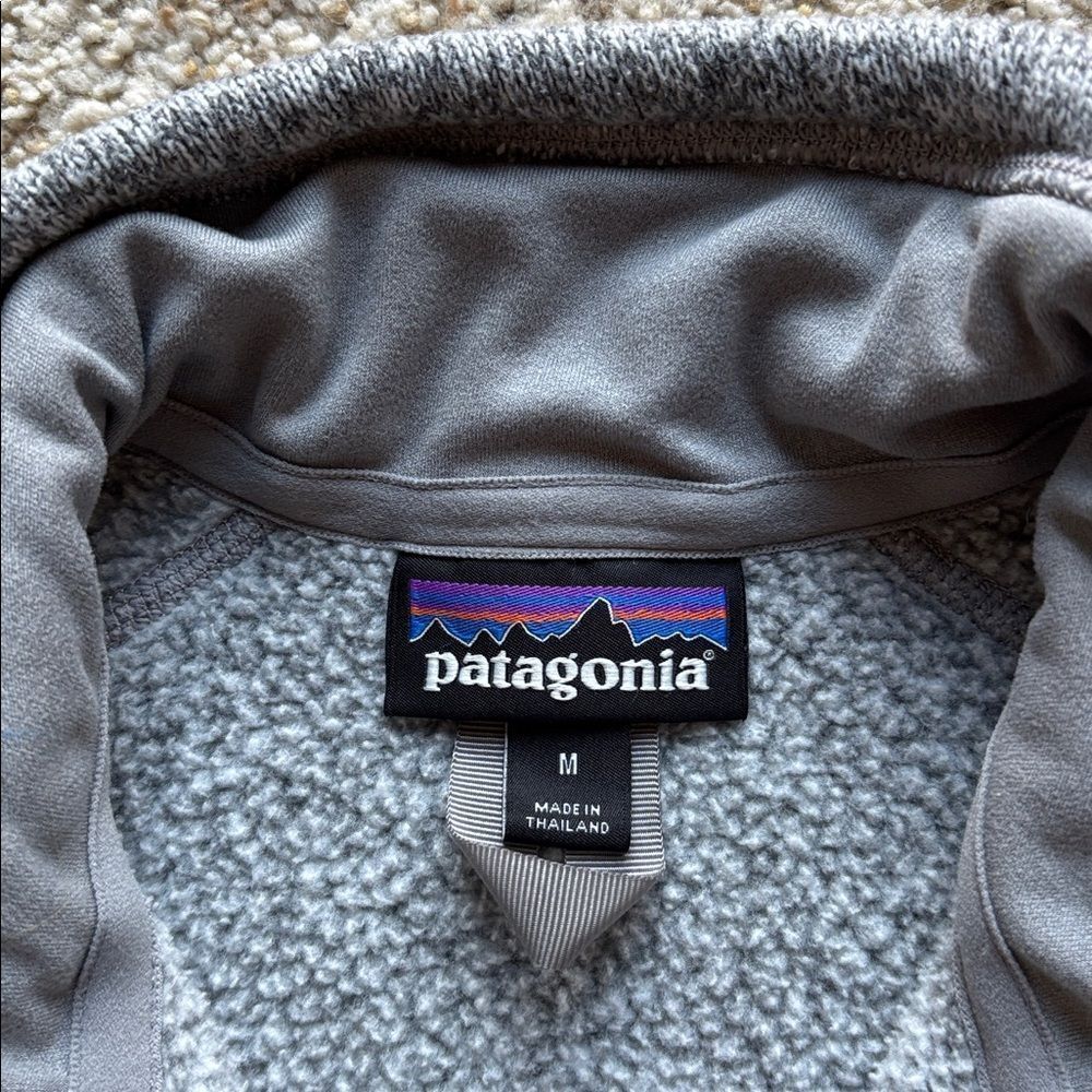 Patagonia Women’s Better Sweater 1/4 Zip Fleece Jacket Heather Gray Sz M - Picture 3 of 12
